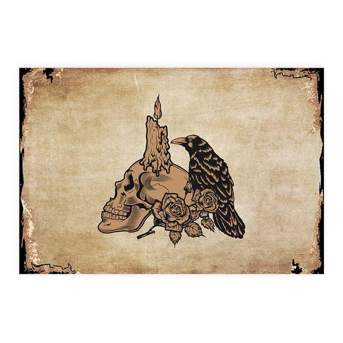 Set of 8 Halloween Disposable Cardstock Paper Placemats for Dining and Decor-Set of 8-Andaz Press-Moonlit Haunted Manor-