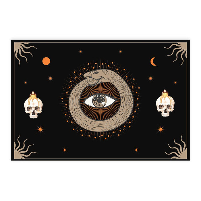 Set of 8 Halloween Disposable Cardstock Paper Placemats for Dining and Decor-Set of 8-Andaz Press-Moonlit Haunted Manor-