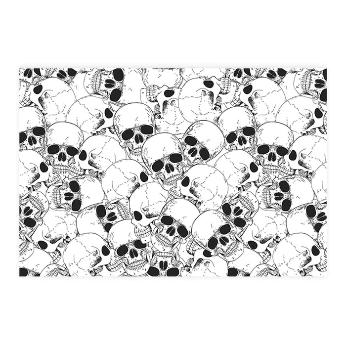 Set of 8 Halloween Disposable Cardstock Paper Placemats for Dining and Decor-Set of 8-Andaz Press-Moonlit Haunted Manor-