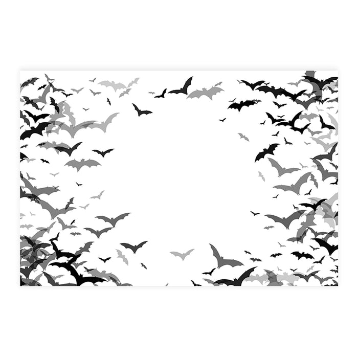 Set of 8 Halloween Disposable Cardstock Paper Placemats for Dining and Decor-Set of 8-Andaz Press-Moonlit Haunted Manor-