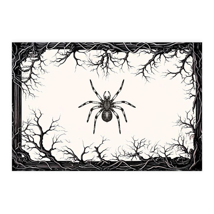 Set of 8 Halloween Disposable Cardstock Paper Placemats for Dining and Decor-Set of 8-Andaz Press-Moonlit Haunted Manor-