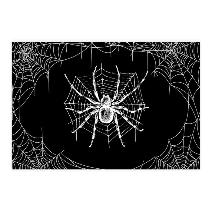 Set of 8 Halloween Disposable Cardstock Paper Placemats for Dining and Decor-Set of 8-Andaz Press-Moonlit Haunted Manor-