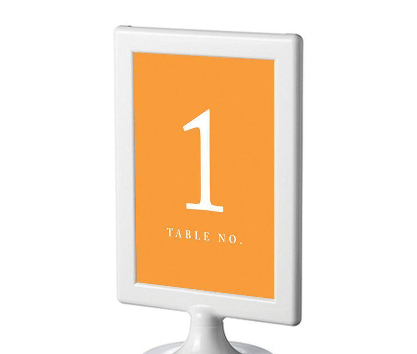 Set of 8 Pick Your Color Framed Double-Sided DIY Table Numbers-Set of 8-Andaz Press-White-1-8-