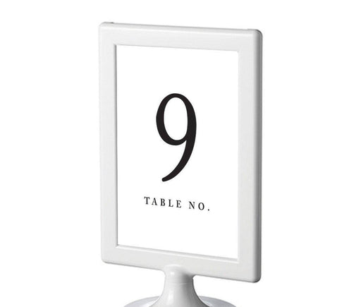 Set of 8 Pick Your Color Framed Double-Sided DIY Table Numbers-Set of 8-Andaz Press-White-1-8-