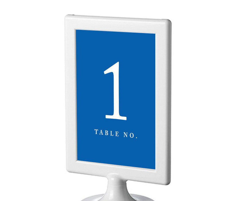 Set of 8 Pick Your Color Framed Double-Sided DIY Table Numbers-Set of 8-Andaz Press-White-1-8-