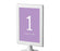 Set of 8 Pick Your Color Framed Double-Sided DIY Table Numbers-Set of 8-Andaz Press-White-1-8-