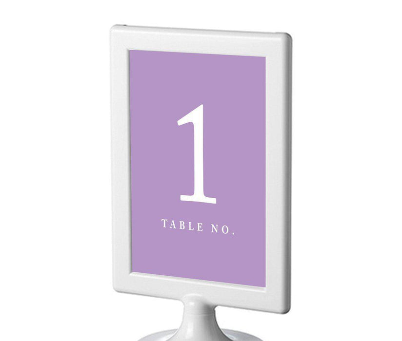 Set of 8 Pick Your Color Framed Double-Sided DIY Table Numbers-Set of 8-Andaz Press-White-1-8-