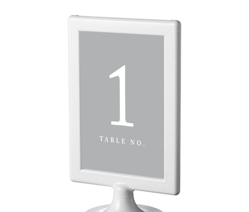 Set of 8 Pick Your Color Framed Double-Sided DIY Table Numbers-Set of 8-Andaz Press-White-1-8-