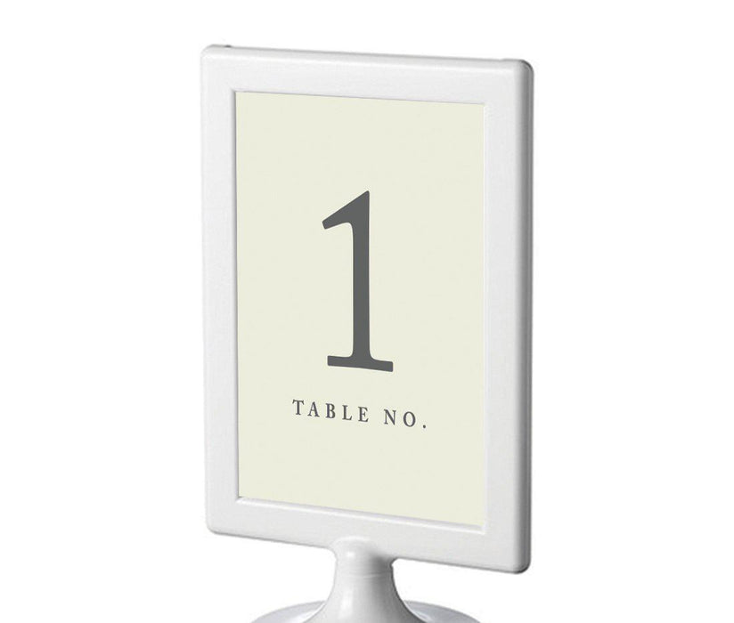 Set of 8 Pick Your Color Framed Double-Sided DIY Table Numbers-Set of 8-Andaz Press-White-1-8-
