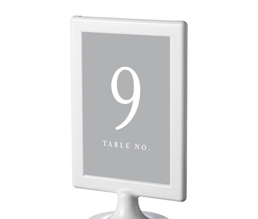 Set of 8 Pick Your Color Framed Double-Sided DIY Table Numbers-Set of 8-Andaz Press-White-1-8-