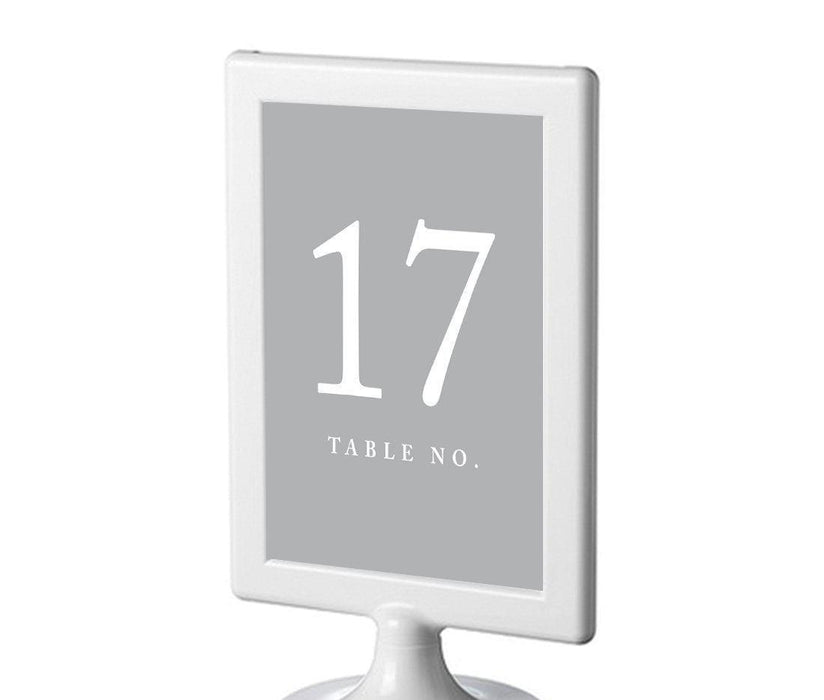 Set of 8 Pick Your Color Framed Double-Sided DIY Table Numbers-Set of 8-Andaz Press-White-1-8-