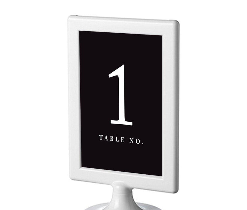 Set of 8 Pick Your Color Framed Double-Sided DIY Table Numbers-Set of 8-Andaz Press-White-1-8-