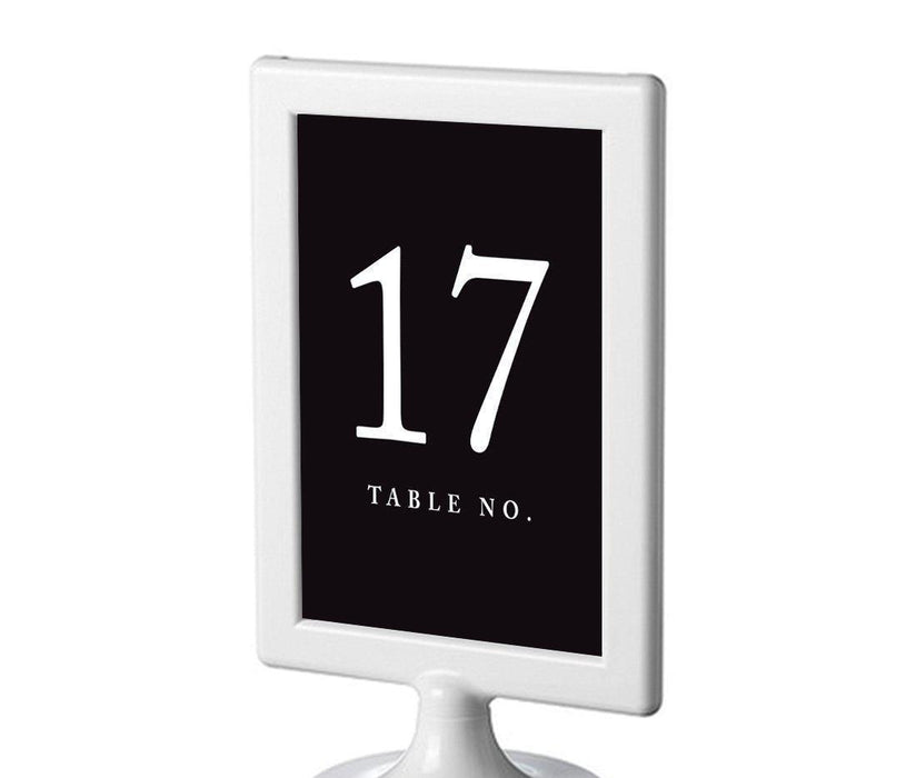 Set of 8 Pick Your Color Framed Double-Sided DIY Table Numbers-Set of 8-Andaz Press-White-1-8-
