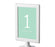 Set of 8 Pick Your Color Framed Double-Sided DIY Table Numbers-Set of 8-Andaz Press-White-1-8-