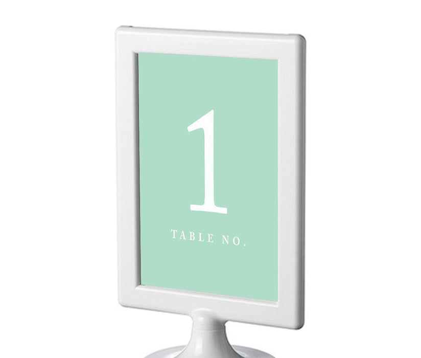 Set of 8 Pick Your Color Framed Double-Sided DIY Table Numbers-Set of 8-Andaz Press-White-1-8-