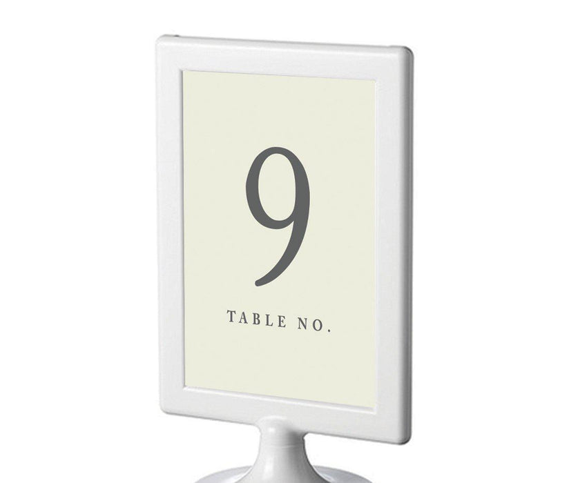 Set of 8 Pick Your Color Framed Double-Sided DIY Table Numbers-Set of 8-Andaz Press-White-1-8-