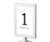 Set of 8 Pick Your Color Framed Double-Sided DIY Table Numbers-Set of 8-Andaz Press-White-1-8-