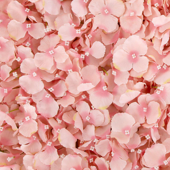 Set of 8 Silk Artificial Hydrangea Flower Wall Panels-Set of 8-Koyal Wholesale-White Cream-24" x 17" x 2.5" H-
