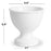 Set of 8 White Pedestal Footed Bowl Bulk Flower Vases-Koyal Wholesale-5.5" x 5.5"-