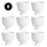 Set of 8 White Pedestal Footed Bowl Bulk Flower Vases-Koyal Wholesale-5.1” x 5”-