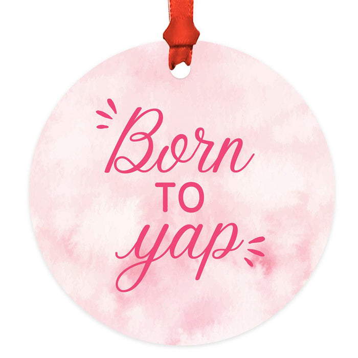 Sibling Christmas Ornaments 20XX, Metal Funny Big Brother & Sister Gift-Set of 1-Andaz Press-Born To Yap-