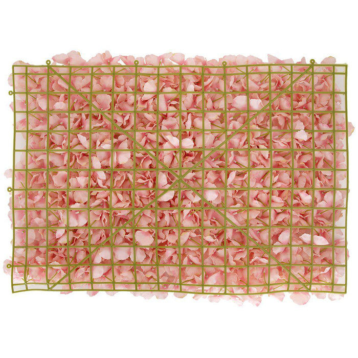 Silk Artificial Hydrangea Flower Wall Panels, Set of 8-Set of 8-Koyal Wholesale-White Cream-24" x 17" x 2.5" H-