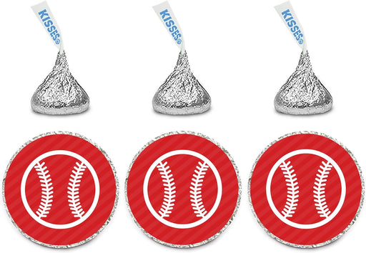 Sports Birthday Shapes Hershey's Kisses Stickers-Set of 216-Andaz Press-Baseball-