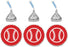 Sports Birthday Shapes Hershey's Kisses Stickers-Set of 216-Andaz Press-Baseball-