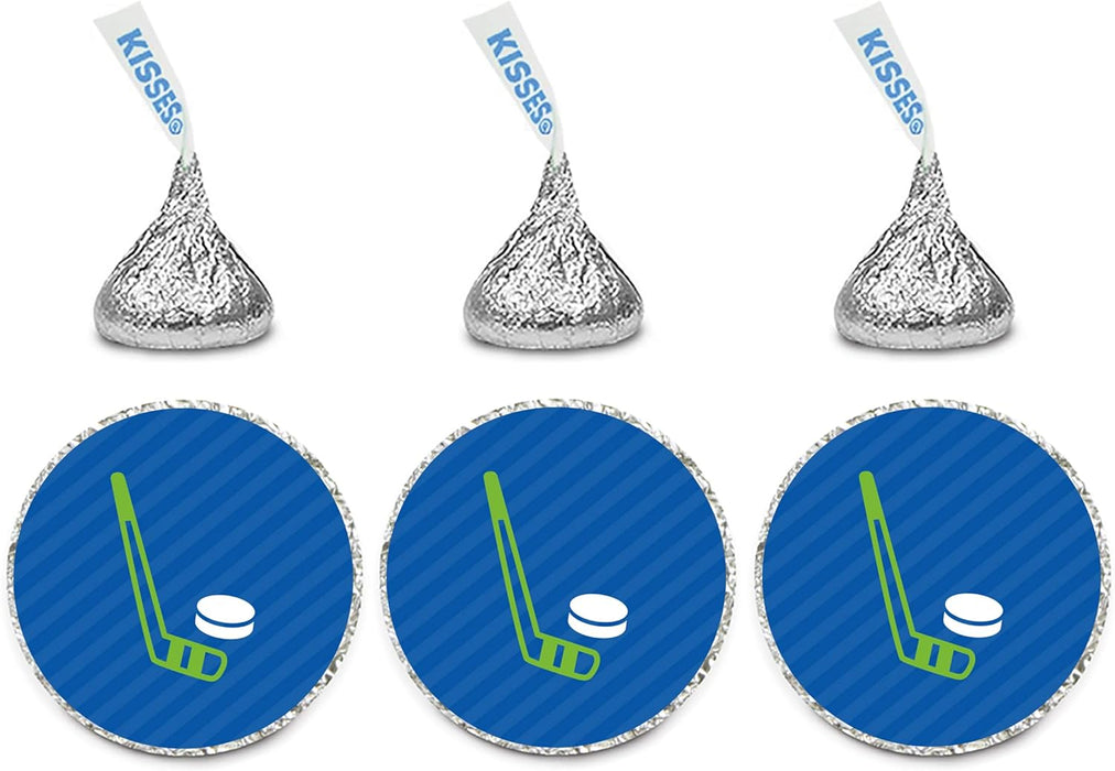 Sports Birthday Shapes Hershey's Kisses Stickers-Set of 216-Andaz Press-Hockey-