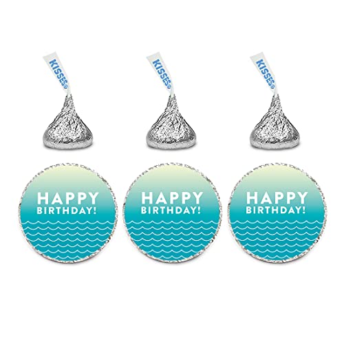 Sports Birthday Shapes Hershey's Kisses Stickers-Set of 216-Andaz Press-Swimming-