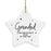 Star Shaped Granddad Porcelain Christmas Ornament Keepsake, Set of 1-Set of 1-Andaz Press-The Brightest Star In The Sky-