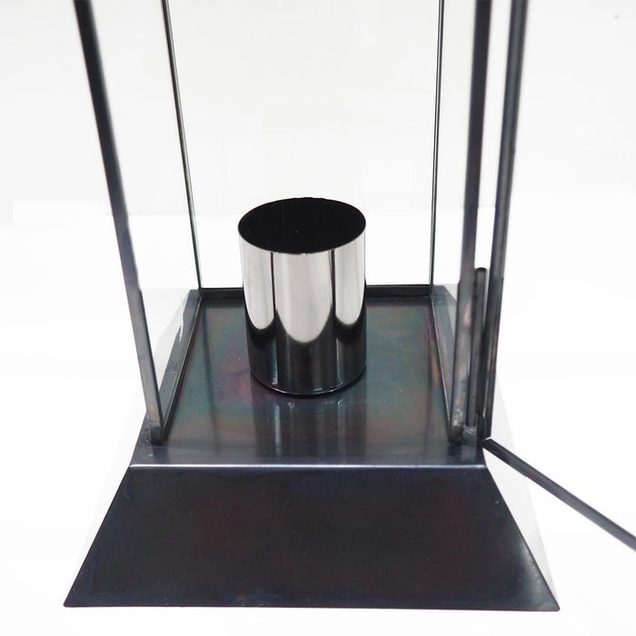 Tall Glass Taper Candle Lantern Set-Set of 3-Koyal Wholesale-Black-