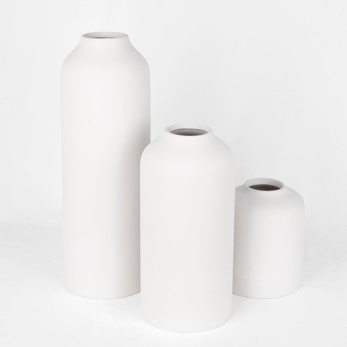 Tall Modern Minimalist Ceramic Vases-Set of 3-Koyal Wholesale-Terracotta-