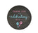 Team Pink/Blue Gender Reveal Baby Shower Round Favor Stickers-Set of 40-Andaz Press-Team Pink Team Blue-