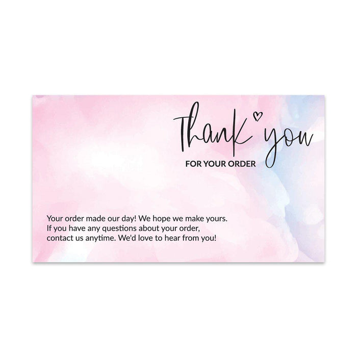 Thank You for Supporting My Small Business Cards-Set of 100-Andaz Press-Baby Blue Neutral Watercolor-