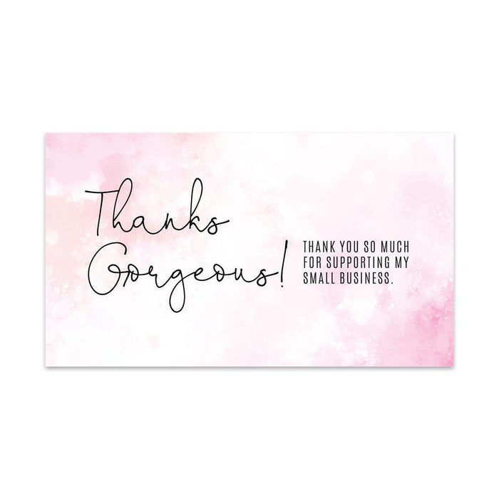 Thank You for Supporting My Small Business Cards-Set of 100-Andaz Press-Baby Blue Neutral Watercolor-