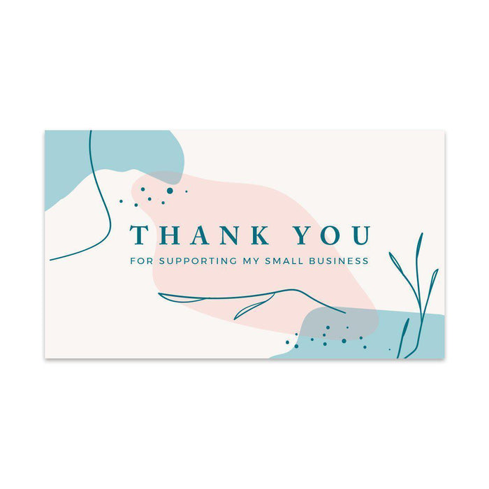 Thank You for Supporting My Small Business Cards-Set of 100-Andaz Press-Baby Blue Neutral Watercolor-