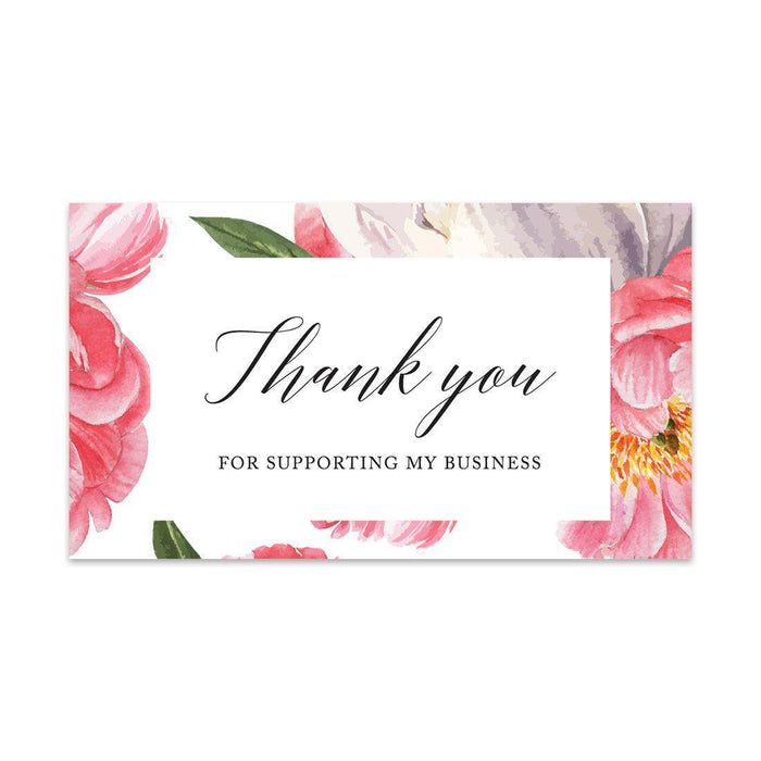 Thank You for Supporting My Small Business Cards-Set of 100-Andaz Press-Baby Blue Neutral Watercolor-