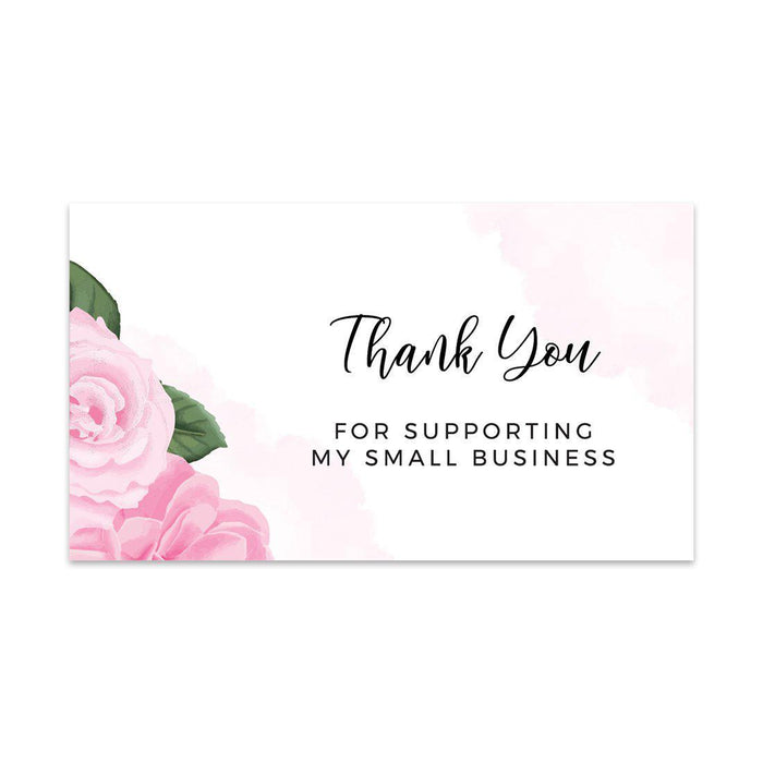 Thank You for Supporting My Small Business Cards-Set of 100-Andaz Press-Baby Blue Neutral Watercolor-