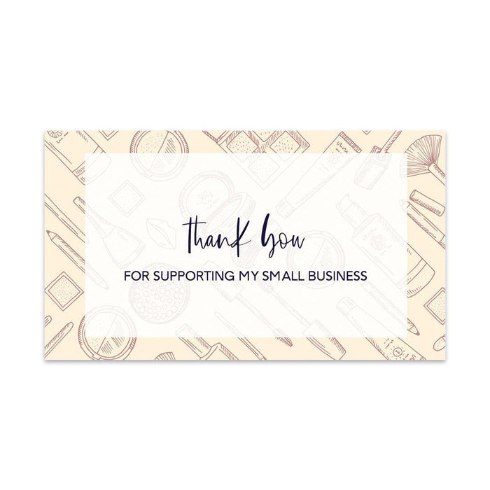 Thank You for Supporting My Small Business Cards-Set of 100-Andaz Press-Baby Blue Neutral Watercolor-