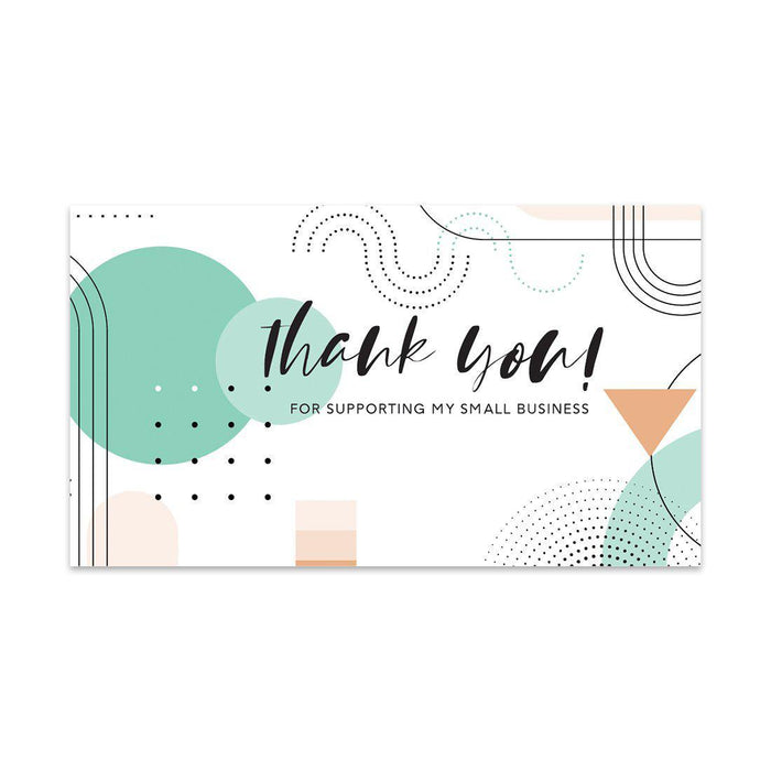 Thank You for Supporting My Small Business Cards-Set of 100-Andaz Press-Geometric Abstract-