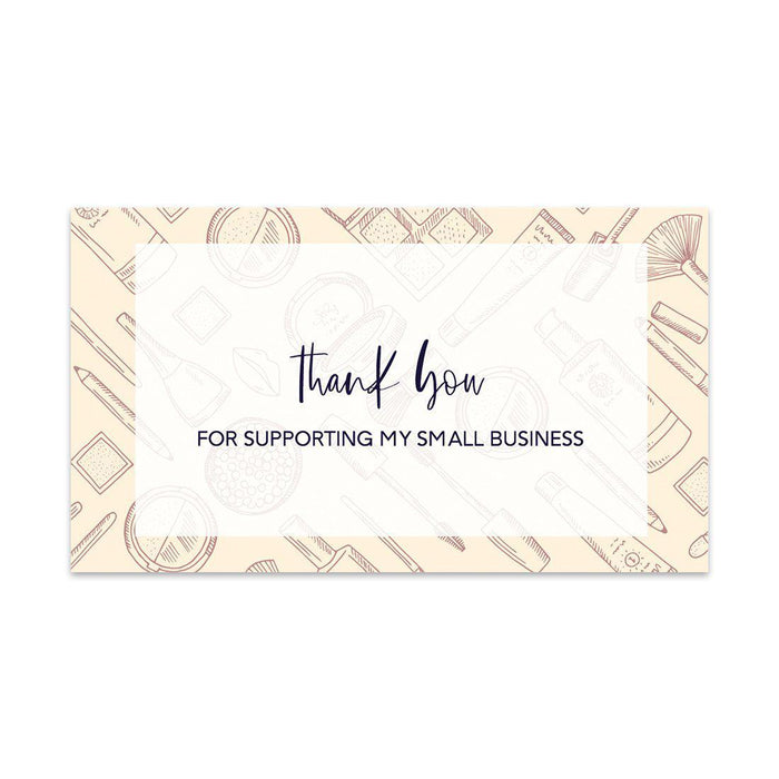 Thank You for Supporting My Small Business Cards-Set of 100-Andaz Press-Makeup and Beauty-