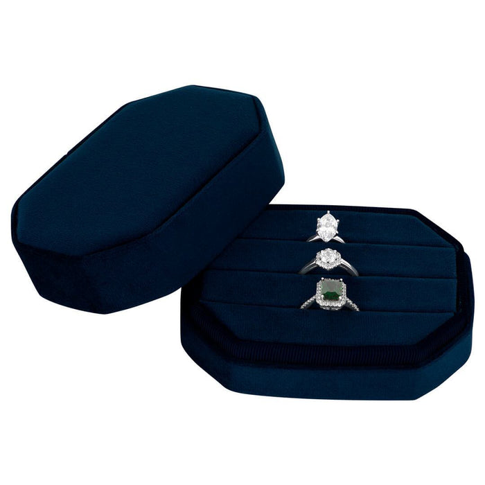 Travel Case Velvet Ring Box-Set of 1-Koyal Wholesale-Gray-