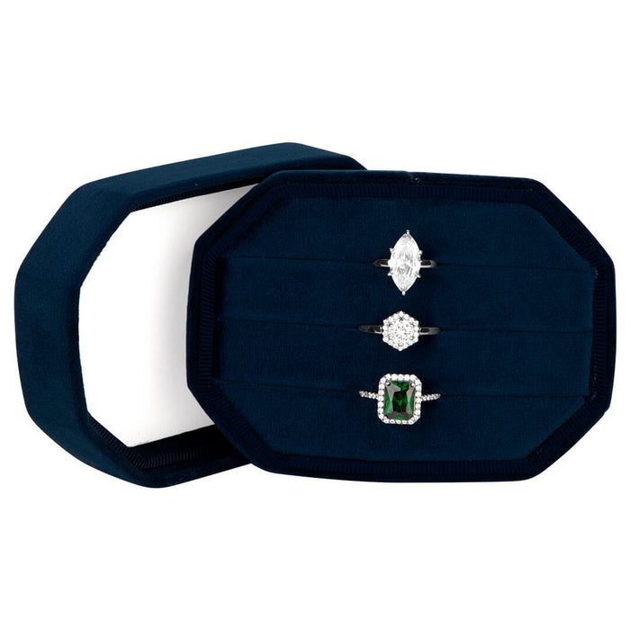 Travel Case Velvet Ring Box-Set of 1-Koyal Wholesale-Gray-