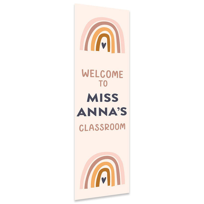 Vertical Large Custom Classroom Welcome Banner Sign for Teachers, Set of 1-Set of 1-Andaz Press-Crayons-