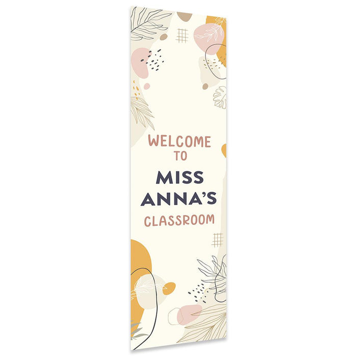 Vertical Large Custom Classroom Welcome Banner Sign for Teachers, Set of 1-Set of 1-Andaz Press-Crayons-