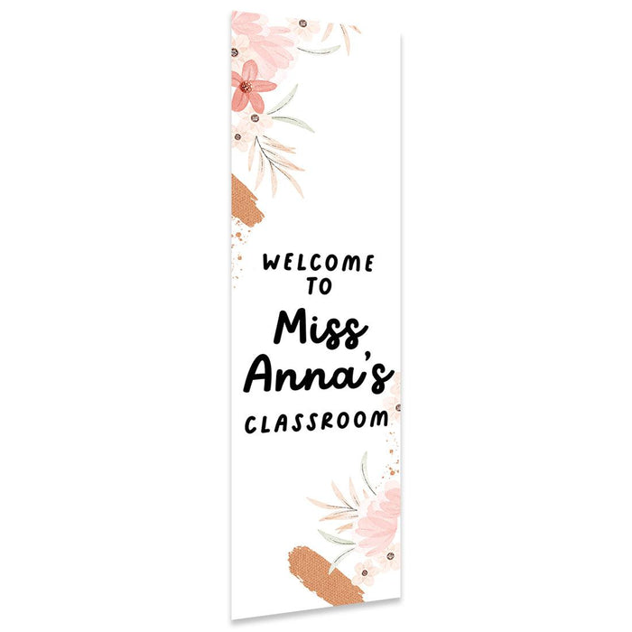 Vertical Large Custom Classroom Welcome Banner Sign for Teachers, Set of 1-Set of 1-Andaz Press-Crayons-