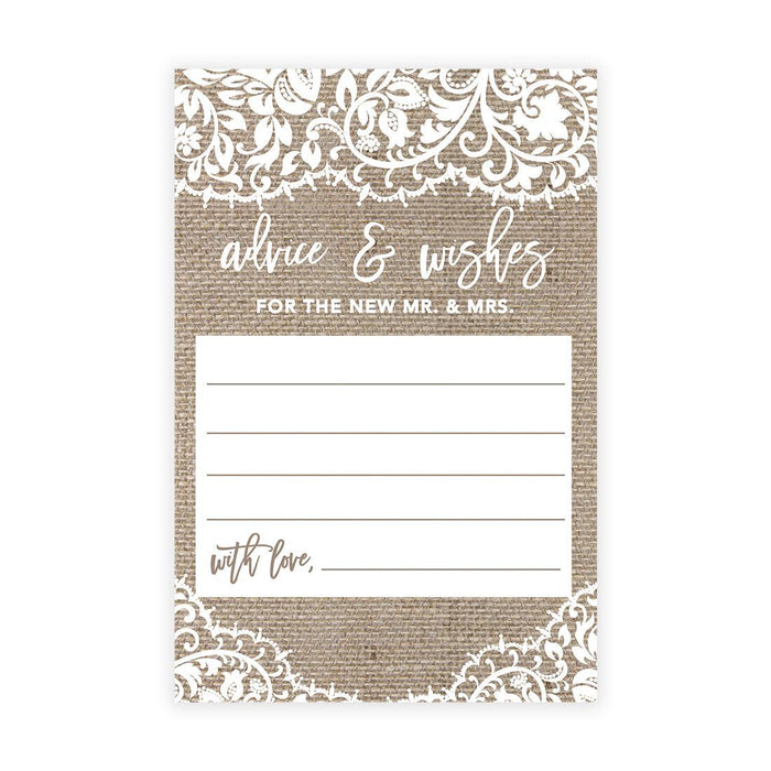 Wedding Advice & Well Wishes Guest Book Cards for Bride and Groom Design 1-Set of 56-Andaz Press-Autumn Fall Maple Leaves-