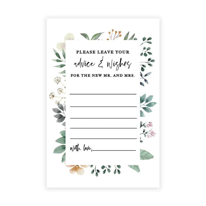 Wedding Advice & Well Wishes Guest Book Cards for Bride and Groom Design 1-Set of 56-Andaz Press-Autumn Fall Maple Leaves-