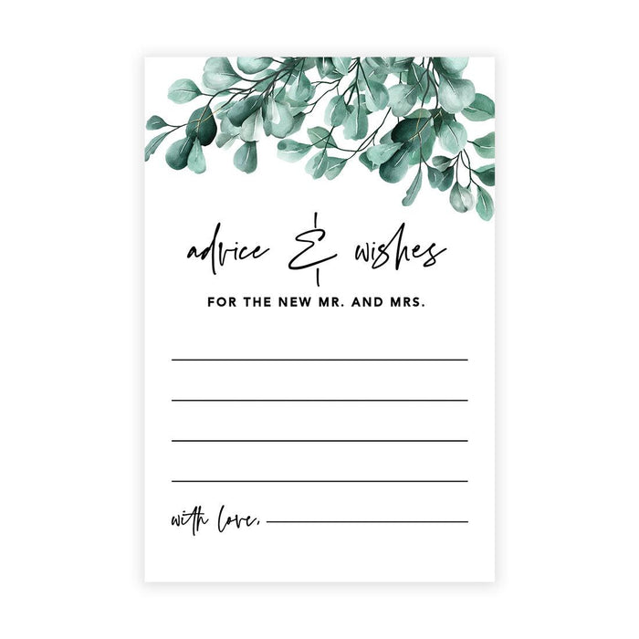 Wedding Advice & Well Wishes Guest Book Cards for Bride and Groom Design 1-Set of 56-Andaz Press-Autumn Fall Maple Leaves-